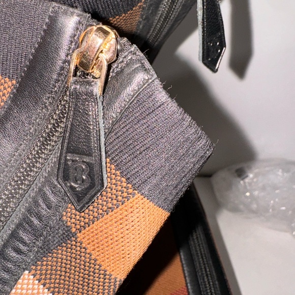 BURBERRY Brown Check Over-The-Knee Boots - Picture 10 of 12